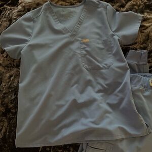 Figs Size Medium Ceil Blue Scrub Set